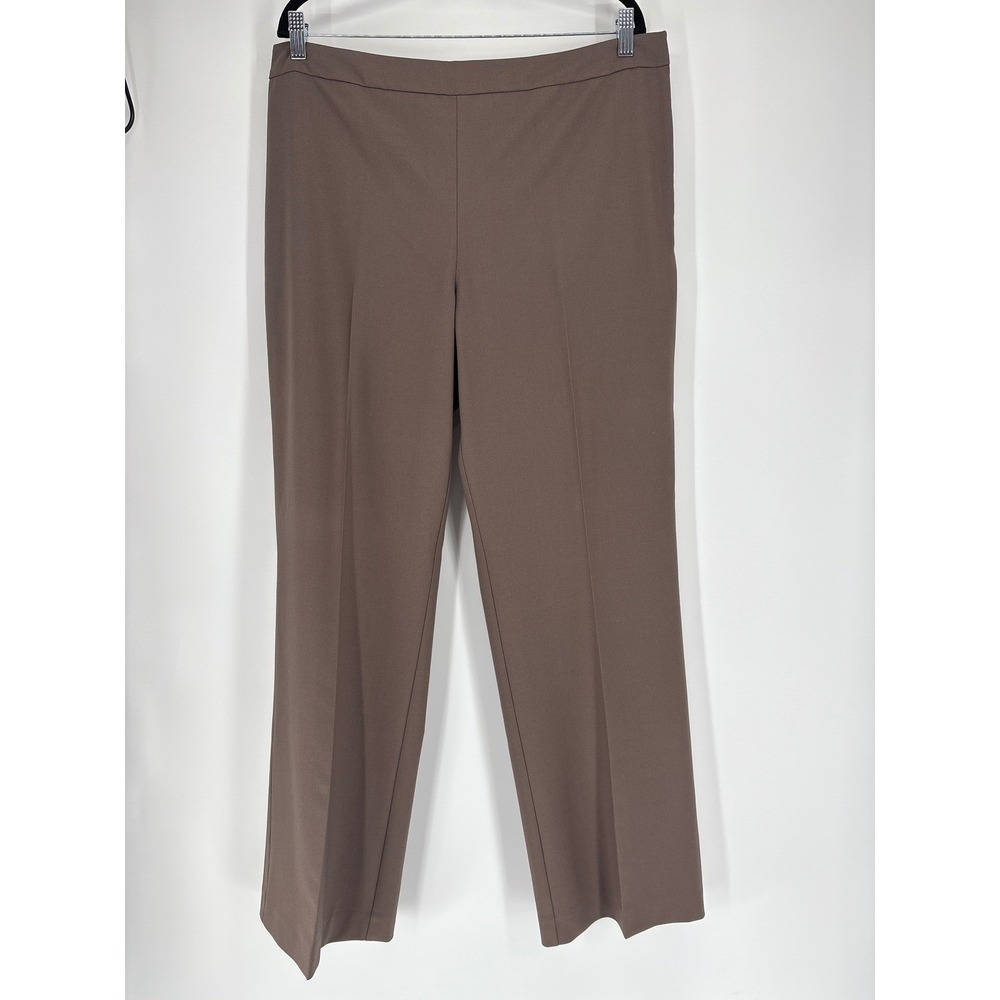 Sigrid Olsen Collection Dress Pants Women's 16 Brown Flat Front Career NWT